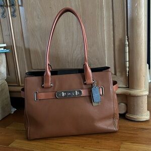 Coach Brown Leather Tote Bag